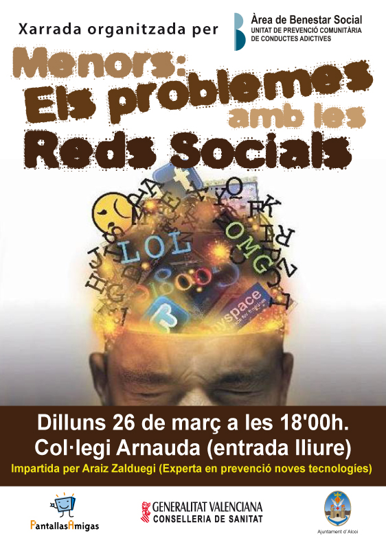 Menores: problemas en las redes sociales. Charla en Alcoi (Alicante), de PantallasAmigas